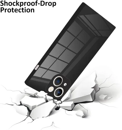 Vista 2 de LSL Funda para iPhone 14 Plus TPU Suave Negro con Protector Anticaídas Antiarañazos Absorción de Golpes Protectora Inalámbrica Delgada Compatible