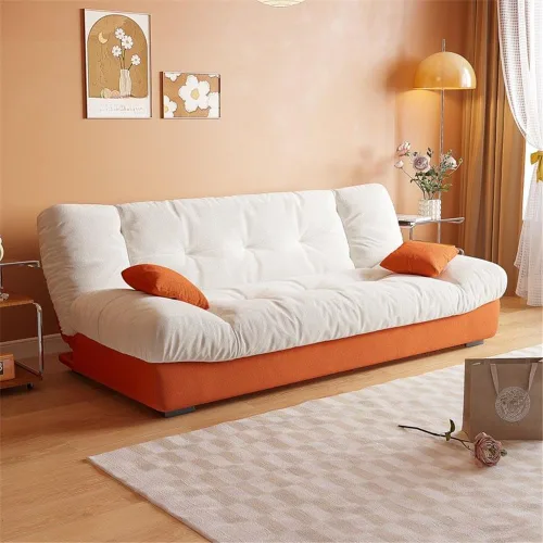 Vista 14 de Sofá futón extraíble resistente a desgarros, sofá futón convertible estilo moderno y simple con respaldo acolchado para sala de estar, apartamento