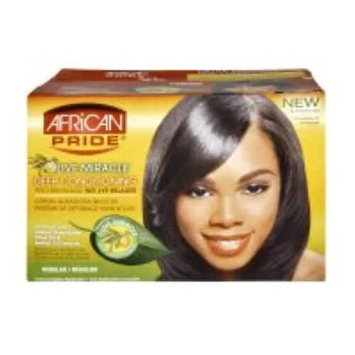 Vista 3 de African Pride Kit de acondicionador y relajante para el cabello, regular, oliva, 1 oz, 12 unidades (2112)