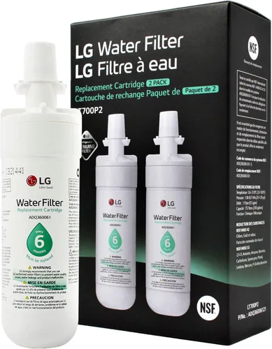 Vista 10 de LG LT700P - Filtro de agua de repuesto para refrigerador de 6 meses / 200 galones (NSF42 y NSF53) ADQ36006101, ADQ36006113, ADQ75795103