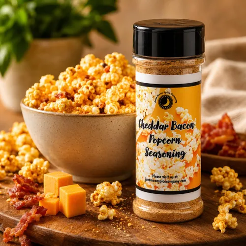 Vista 5 de Condimento para palomitas de maíz con tocino y cheddar, coctelera grande, hecho en lotes pequeños, de primera calidad, condimento sabroso