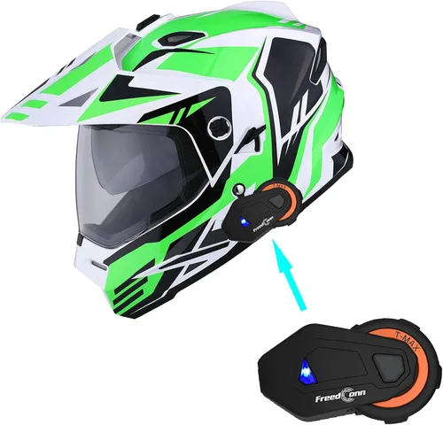 Vista 15 de 1Storm Dual Sport Motocross Off Road Casco de cara completa con visera doble: HF802
