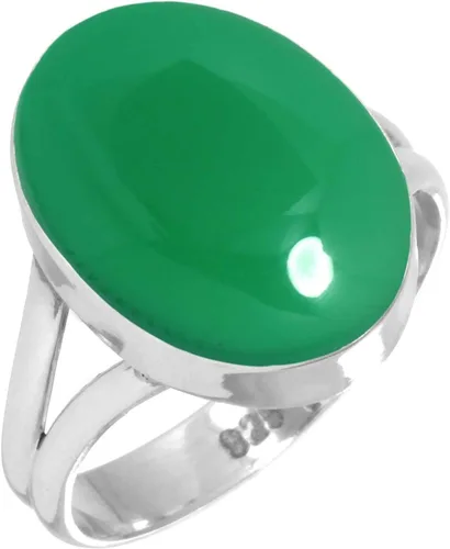Vista 49 de Anillo hecho a mano de plata de ley 925 genuina grueso con piedras preciosas naturales ágata, cuarzo rosa, lapislázuli, ámbar ovalado, joyería