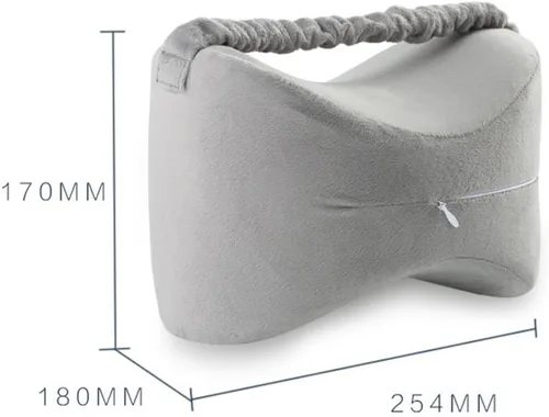 Vista 4 de Almohada ortopédica de rodilla para alivio de la ciática, dolor de piernas, embarazo, almohada de espuma viscoelástica para piernas para dormir