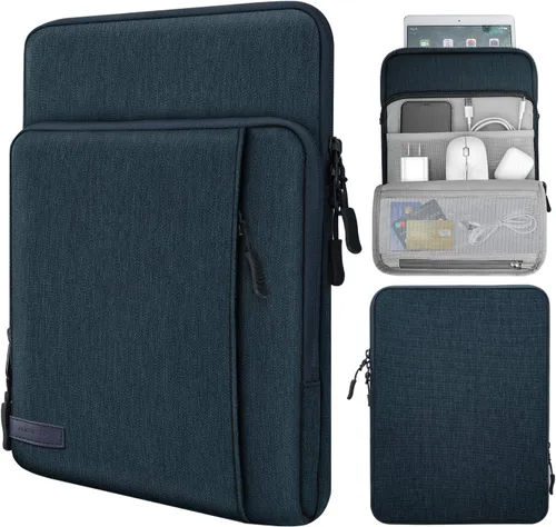 Vista 13 de MoKo Funda de transporte para tableta de 8-9 pulgadas con bolsillos de Negro claro y gris