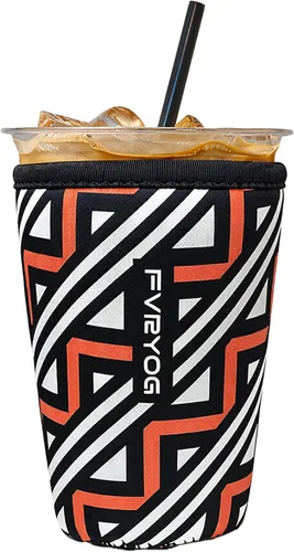 Vista 121 de Fundas de neopreno reutilizables aisladas para café helado, fundas para tazas de café helado, fundas para bebidas heladas y calientes