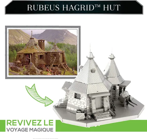 Vista 8 de Fascinations Metal Earth Harry Potter La cabaña de Hagrid - Kit de modelo 3D de metal