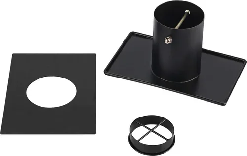 Vista 8 de Paquete de 2 adaptadores de canaleta de cadena de lluvia, traje de instalación negro para salida de canalón Bent Black-2 Pack