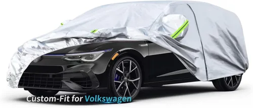 Vista 9 de Funda para automóvil con ajuste personalizado para Volks-wagen, funda de automóvil de 7 capas impermeable para todo tipo de clima, para exteriores