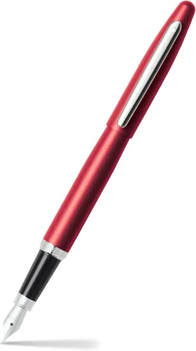 Vista 28 de Sheaffer VFM - Pluma estilográfica con acabado mate negro, detalles cromados, con punta mediana