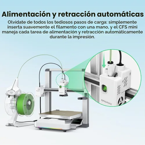 Vista 6 de Creality SPARKX i7 Impresora 3D con recarga automática de filamentos, monitoreo de cámara AI, nivelación automática, impresora 3D de alta velocidad