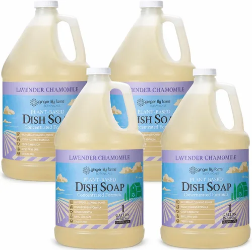 Vista 23 de Ginger Lily Farms Botanicals Jabón líquido para platos a base de plantas, fórmula concentrada con máximo poder de limpieza de grasa, libre