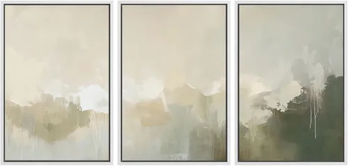Vista 87 de SIGNWIN Lienzo enmarcado para pared, juego de arte tranquilo con reflejo de lago, acuarela, montaña y agua, ilustraciones modernas, arte abstracto