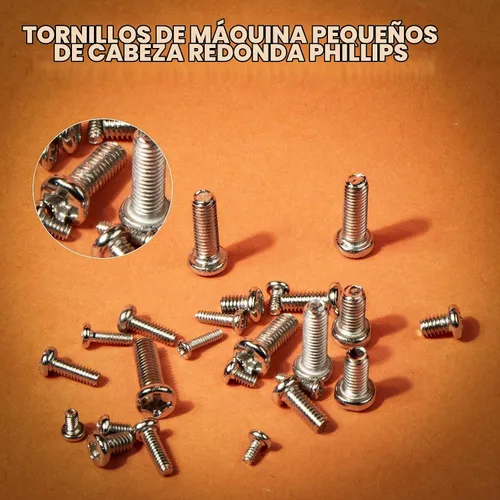 Vista 4 de 1200 piezas Phillips Pan Head Pequeña Máquina Scews, Tornillo pequeño, Tornillo Pequeño Tornillo de Cabeza Pan, Mini Tornillo Surtido Kit