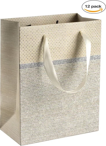 Vista 2 de Hammont Bolsas de regalo de boda para invitados de hotel, bolsa de dama de honor con purpurina brillante, bolsa de recuerdo de fiesta, baby shower