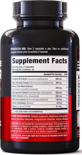 Vista 2 de Suplemento de refuerzo de testosterona para hombres, entrenamiento, crecimiento muscular, libido, resistencia, fuerza, energía, resistencia