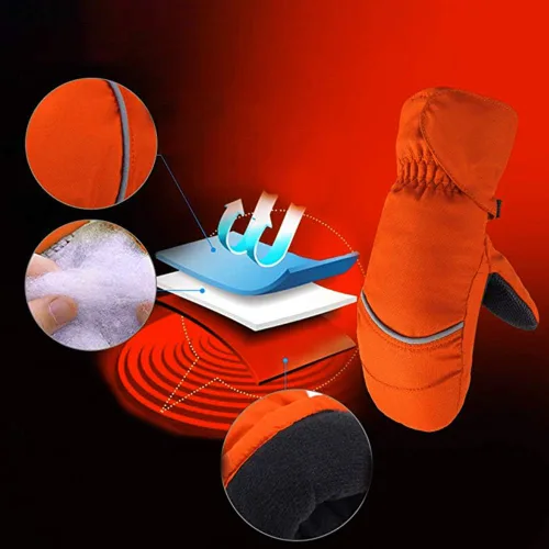 Vista 6 de YASSUN Mitones de nieve de invierno impermeables unisex para adultos, guantes cálidos deportivos para niños, bebés, en esquí, monopatín, muñeco