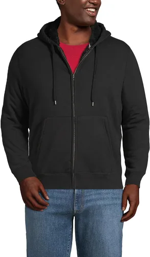 Vista 8 de Lands' End Sudadera con capucha de forro polar Sherpa con cremallera completa para hombre
