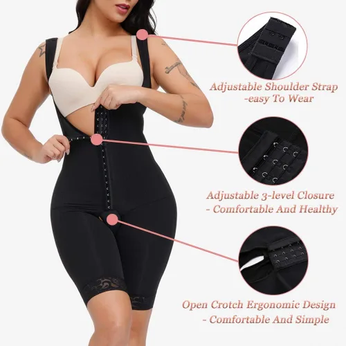 Vista 5 de SPARSHINE Fajas Colombianas con control de abdomen para mujer faja moldeadora de cuerpo con busto abierto para mujer entrenamiento de cintura