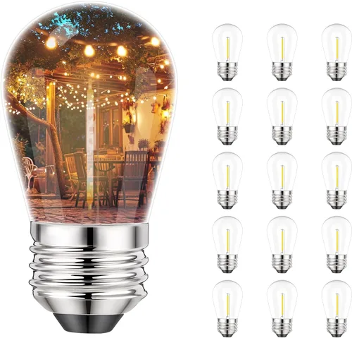 Vista 7 de Svater - Paquete de 15 bombillas LED de repuesto S14 de 1 W, base mediana E26
