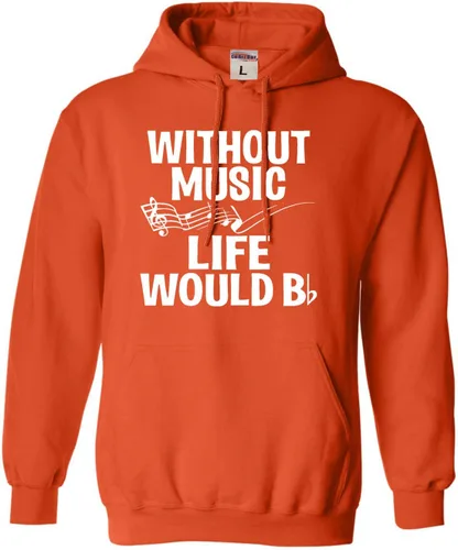 Vista 22 de Go All Out Sudadera con capucha para hombre y mujer sin música Life Would B Flat Funny Music Lovers Granate