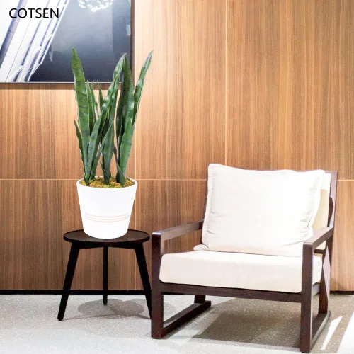 Vista 2 de COTSEN Paquete de 5 plantas artificiales de serpiente, plantas artificiales de agave falsas, sansevieria, sin maceta, de 30 pulgadas, adecuadas