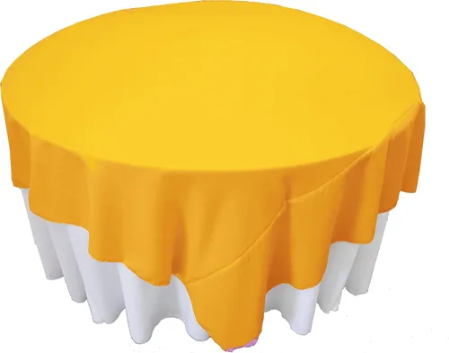 Vista 144 de LA Linen. Mantel cuadrado de popelina de poliéster