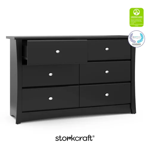 Vista 8 de Cajón de vestidor Stork Craft Crescent 6, Negro