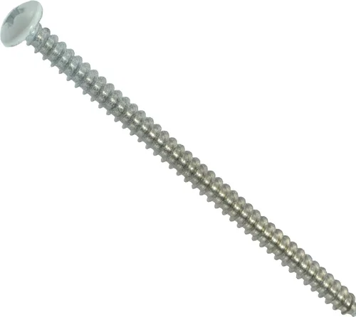 Vista 9 de Hard-to-Find Fastener Tornillos de chapa blanca Phillips Pan de 8 pulgadas x 1 pulgada