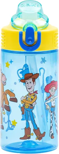 Vista 45 de Zak Designs Barbie Sage - Botella de agua para niños con popote a prueba