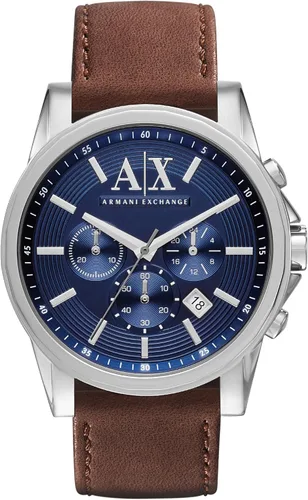 Vista 13 de Reloj cronógrafo Armani Exchange AX para hombre con correa de cuero, acero inoxidable o silicona