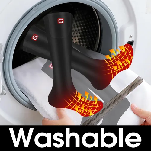 Vista 5 de Autocastle Calcetines calefactados para hombres y mujeres, calcetines calefactados recargables para pies fríos, calcetines de calentamiento