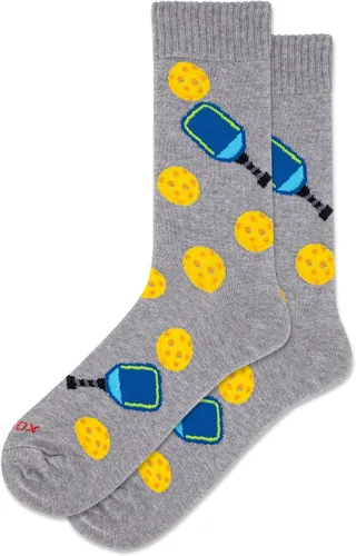 Vista 37 de Hot Sox Calcetines deportivos y atléticos divertidos para hombre, paquete de 1 par, regalos de moda novedosos y divertidos Por encima del par