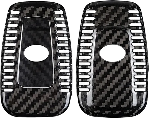Vista 7 de Funda para llavero de fibra de carbono genuina para Toyota 86 GT86 Avalon C-HR Camry Corolla Highlander Land Cruiser Prado Prius RAV4 2016-2023