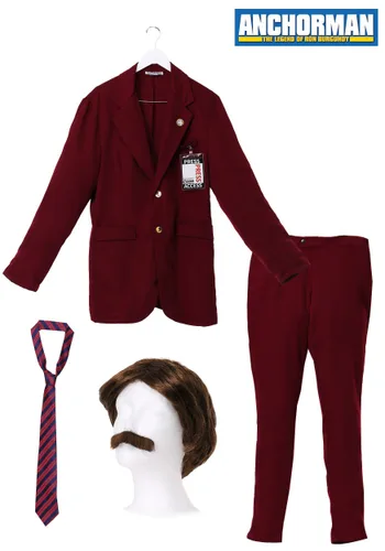 Vista 2 de Disfraz traje de Ron Burgundy deluxe Multicolor