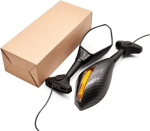 Vista 5 de Para Yamaha MT25 YBR 125 YZF R15 XT660 TMAX 500 530 XP500 retrovisor lateral de motocicleta Retrovisores Indicador de señales de giro con luces LED
