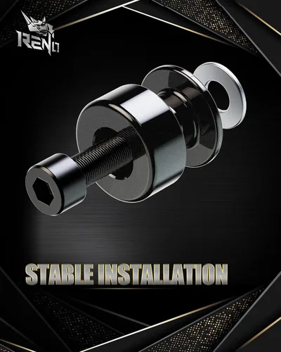 Vista 4 de RENO Bobinas deslizantes de carrete oscilante de 6 mm, soporte de acero inoxidable 304 universal M6, deslizadores de cuadro de motocicleta