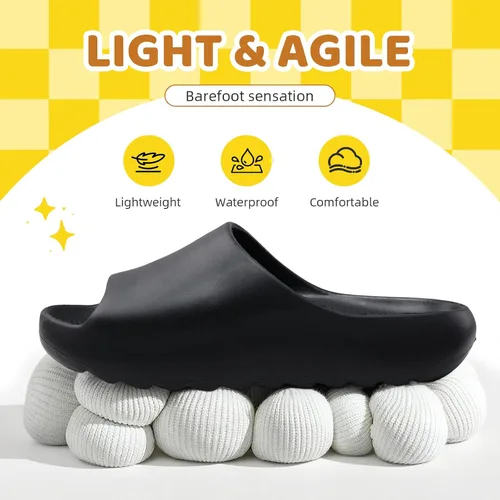 Vista 28 de Sandalias acolchadas para mujeres, hombres y niños, cómodas, antideslizantes, suaves, impermeables, para baño, ducha, sandalias acolchadas de suela