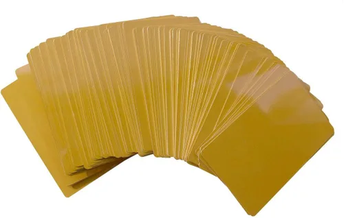 Vista 3 de 25 piezas en blanco oro sublimación metal tarjeta de nombre grueso 0.013 in 3.4 x 2.1 pulgadas impresión tarjeta de visita uso sublimación tinta