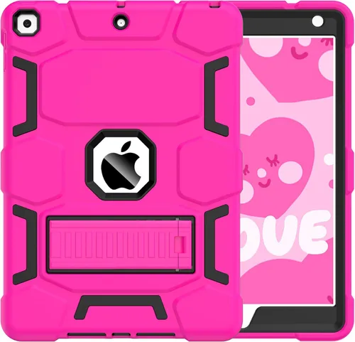 Vista 16 de CCMAO Funda para iPad de 6ª/5ª generación (9.7 pulgadas, 2018/2017), iPad Air de 2ª generación (2014) con soporte, funda protectora híbrida a prueba