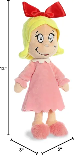 Vista 5 de Aurora® - Peluche de Dr. Seuss™ Cindy Lou Who - Peluche oficialmente licenciado para juego imaginativo - Perfecto para niños y adultos - Multicolor