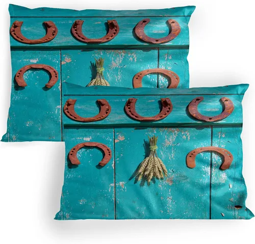 Vista 10 de Lunarable Ocean Pillow Sham Set of 2, Sunset at a Smooth Sandy Beach with Small Wave and Bubbles from The Sea, Quality Microfiber Bedding Item for
