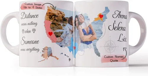 Vista 16 de SANTANNA Taza personalizada para hombres, iniciales personalizadas con nombre de café de cerámica (sus estilos favoritos)