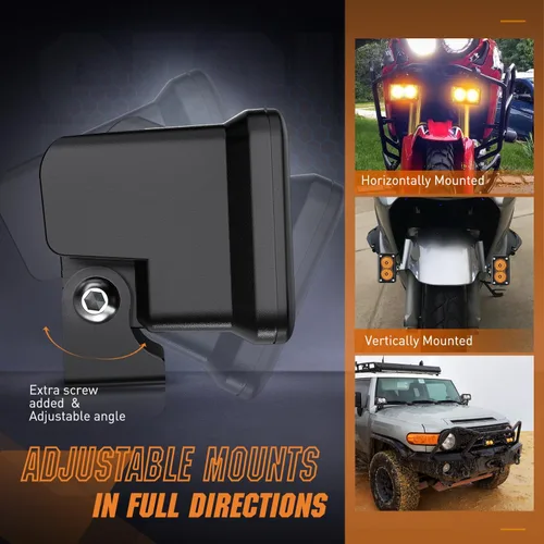 Vista 8 de Nilight 2 cápsulas de luz ámbar para motocicleta, 2 unidades, 3 pulgadas, 1070 lúmenes, inundación, conducción offroad, luces antiniebla auxiliares