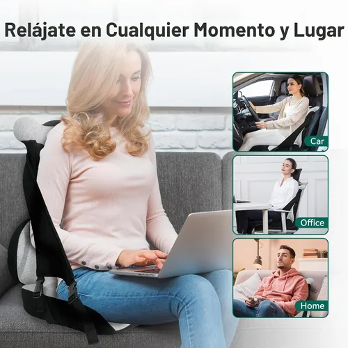Vista 7 de Almohada de Apoyo Lumbar de Espuma Viscoelástica, Cojín para Asiento de Coche, Cojín para Silla de Oficina, Almohada de Asiento de Una Pieza, Mejora