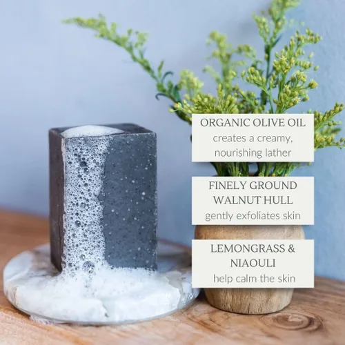 Vista 5 de Osmia Skincare - Jabón corporal natural Exfo Aceites esenciales de niaouli, citronela, suaviza la piel, belleza limpia para una piel sana