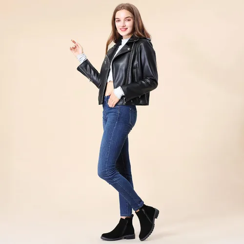 Vista 2 de Hawkwell Botines de piel de ante con cremallera y tacón bajo para mujer