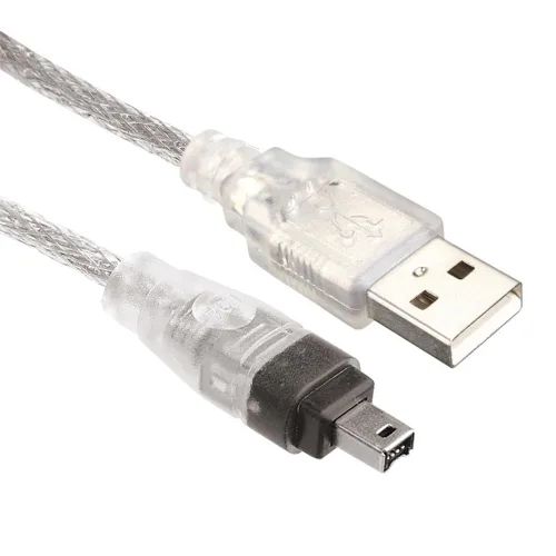 Vista 2 de xiwai USB macho a Firewire IEEE 1394 4 Pin macho iLink Cable adaptador para DCR-TRV75E DV 39.4 in
