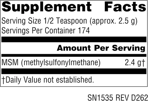 Vista 2 de Source Naturals MSM, (metilsulfonilmetano) - 16 onzas en polvo