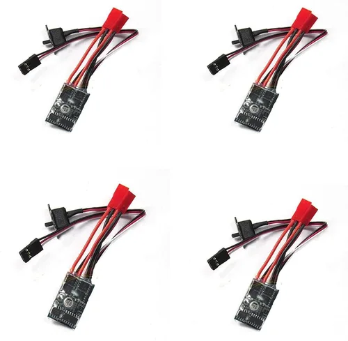 Vista 6 de Controlador de velocidad del motor cepillado Rc ESC 10a para barco de coche RC sin freno